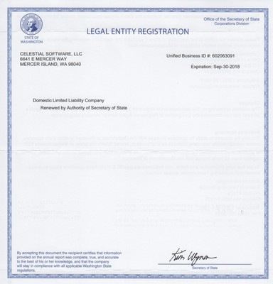 Washington State DOR Registration